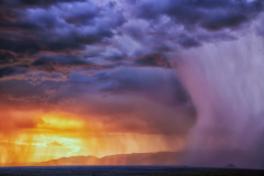 Storm Wall At Sunset